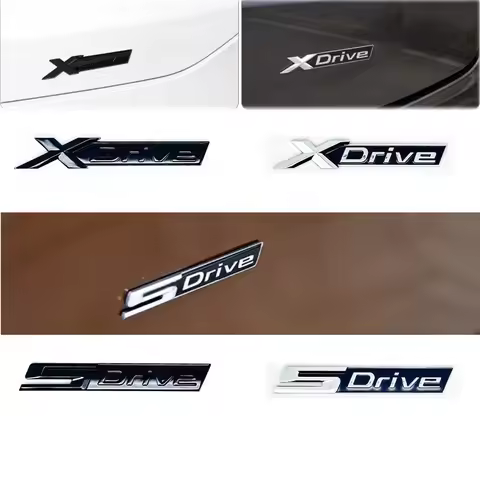 3D ABS Black X Drive Logo Xdrive Emblem Nameplate Car Trunk Badge Xdrive Sticker Accessories