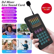 Handheld live streaming sound card device, audio mixer with voice-changing function, used for podcas