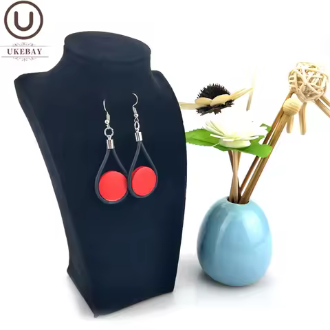 UKEBAY New Drop Earrings 2020 Fashion Designer Jewelry Women Korean Earrings Statement Wood Accessor