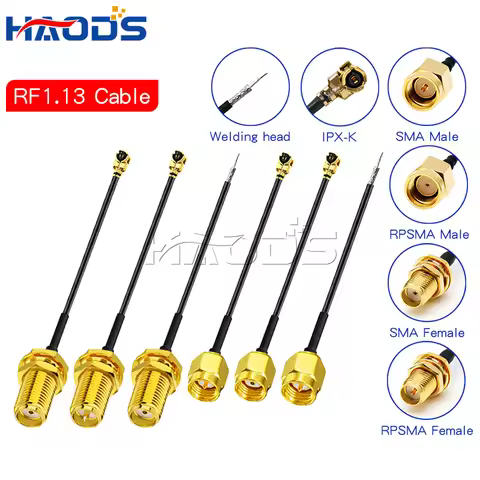 5PCS IPX to SMA Connector Cable SMA Male to uFL/u.FL/IPX to SMA Female RF1.13 RF Coaxial WIFI Antenn