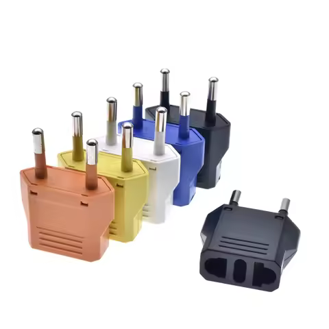 European Plug Adapter Type C Power Adaptor, Convert from America Type A USA to EU Europe Asia Italy 