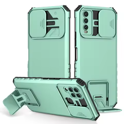 Shockproof Case For VIVO Y95 Y93 Y91i Y91C Y76S Y72 Y53S 5G Slide Camera Lens Protection Stand Phone
