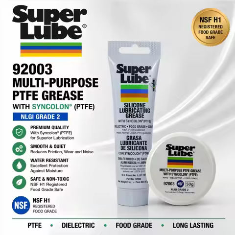 Super Lube 92003 PTFE Grease Food Grade Silicone Lubricant Waterproof NLGI 2 Multi Purpose 20g 50g 8