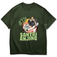 Kaos Plesetan Meme Anjing Santai | Baju Distro Kata Kata Parodi Lucu -