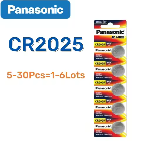 5-30pcs Original Panasonic CR2025 3V ECR2025 Lithium Battery For Car Remote Control Watch Motherboar