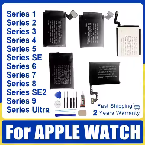 Watch Battery For Apple Watch Series SE 1 2 3 4 5 6 7 8 Bateria For IWatch S1 S2 S3 LTE S4 S5 S6 S7 