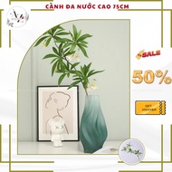 Artificial green tree - Water bamboo branch with flowers [Banyan tree branch] 90cm high used for hom