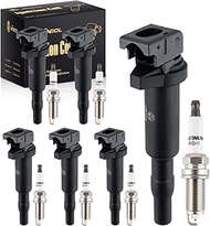 Set of 6 UF592 Ignition Coil Pack & 1208 Iridium Spark Plug Fit for BMW 128i 320i 325Ci 325i 325xi 3