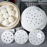 100 Pcs/Set Bamboo Steamer Dim Sum Non Stick Paper Steam Mat