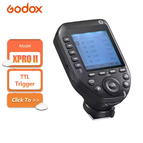 Godox XPro II 2.4G TTL Wireless Flash Trigger with LCD Display Bluetooth for Sony Nikon Canon Fujifi
