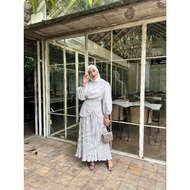 LS451 Queenstreet Ayyuna Soft Tulle Plisket Set (Top + Skirt) Premium | Women's Suit (Top + Skirt) L