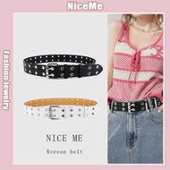 Women's Punk Style Double-Breasted Belt Fashionable And Versatile Decorative Belt Vintage Metal Belt
