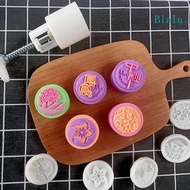 Blala Plastic Mooncake Stamp Chinese Words Shape Mooncake Mold Festival DIY Hand Press Mooncake Cutters Pastry Decoratin