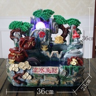 British water desktop lucky figurines money bags making rockery and water fountain Feng Shui money