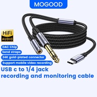 MOSWAG USB C to 6.35mm Professional Type C to 1/4 Audio, Recording Cable