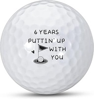 Funny Golf Gifts for 6th Anniversary, Golf Ball Party Favors for Men Women, 6 Year Anniversary Weddi