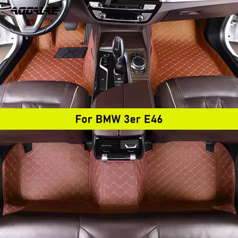 AOOALE Custom Car Floor Mats For BMW 3er E46 1997-2004 318-330 Auto Carpets Foot Coche Accessorie