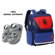 Anrr-shoulder Backpack School Bag Kindergarten Elementary School Character CAPTAIN AMERICA SPIDERMAN IRONMAN Boys Cheap Sandal SET