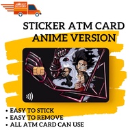 STICKER BANK CARD - One Piece, Monkey D Luffy, Bank Card ATM & Credit Card Sticker Skin (Waterproof,