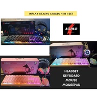 ✺⊙❉Inplay Stx540 4 In 1 Combo Gaming Keyboard, Mouse And Headset