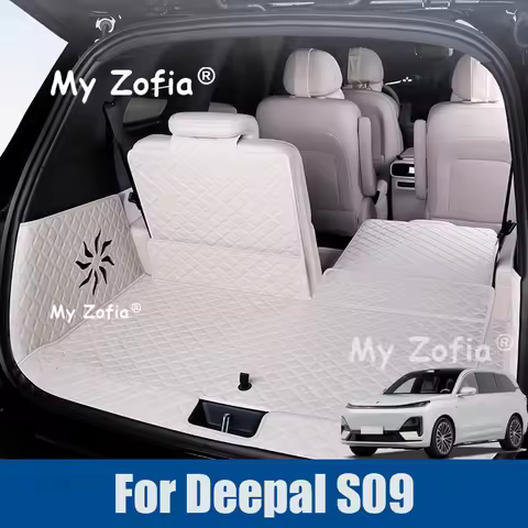 Car Leather Trunk Mats For Deepal S09 2025 2026 Car Trunk Protector Pad Storage Bags Cargo Liner Car