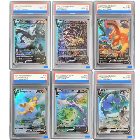 DIY PTCG POKEMON Giratina Charizard Dragonite Rayquaza Aerodactyl V Authentication Grade GEM MT 10 C