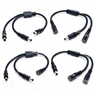 DC 5.5mm*2.1mm 1 To 2 Connector Male To Female Plug DC 5.5x2.5mm Power Splitter Cable CCTV LED Strip