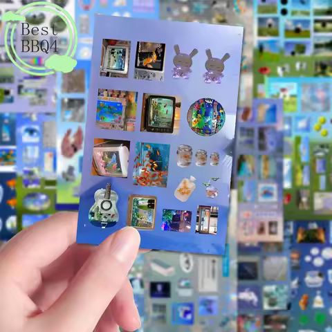 (BBQ4)8/16Sheet DIY Decorate Y2k Gen Z Electronic Memories Style Retro Dreamcore Collage Journal Dia