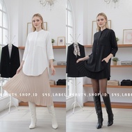 KEMEJA KATUN [SYS.LABEL] Viona Shirt 7 SleeveWanita/8 Shanghai Collar – Oversize Bottega Cotton E5
