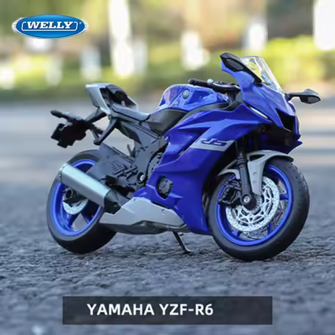 Welly 1:12 Yamaha YZF-R6 Alloy Racing Motorcycle Model Simulation Diecast Metal Street Motorcycle Mo