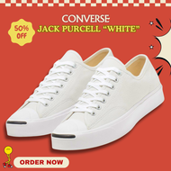 รองเท้าผ้าใบ Converse jack purcell white รองเท้าผ้าใบคอนเวิร์ส แจ็ค สีขาว ชาย หญิง Unisex