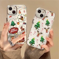 Cute Christmas Santa Claus Tree Elk Cellphone Case For OPPO A3S A5S A12E A12 A53 A33 A9 A8 A31 A55 A