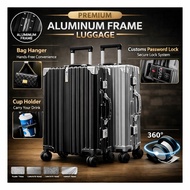 High Quality Aluminum Frame Travel Luggage Bag Suitcase Beg Bagasi 20" Inch
