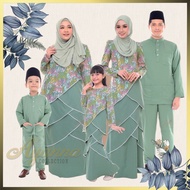 RAYA 2024 | BAJU KURUNG SEDONDON DUSTY GREEN  (PLUS SIZE)