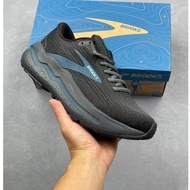 Brooks Ghost Max 2 Low-Top Thick-Soled Breathable Cushioning Jogging Shoes Black Blue P33Y