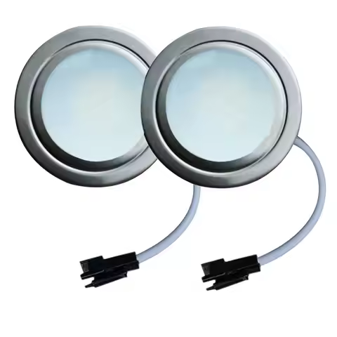 2-Piece 2inch 50mm Hole Cooker Range Hood Bulb Light 1.5W DC 12V Stove Hood Smoke Vent Light Lamp Ca