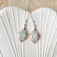 天然歐泊石耳環925純銀耳環戒指裸石寶石輕珠寶半寶石