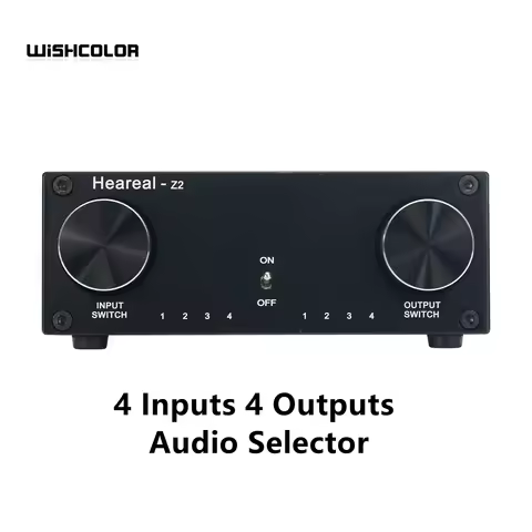 Wishcolor Heareal-Z2 Lossless Audio Switcher 4 Inputs 4 Outputs Audio Selector Switch Hifi Audio Sig