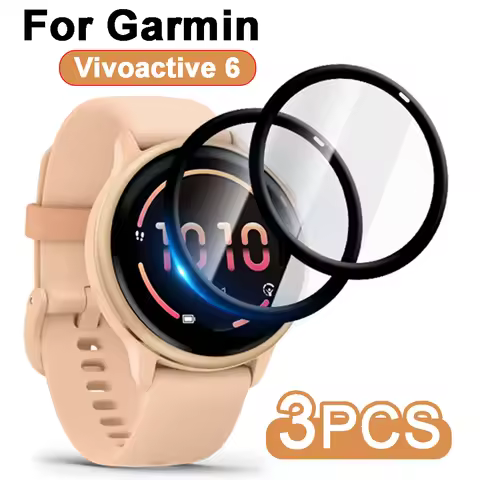 Screen Protector for Garmin Vivoactive 6 20D Curved Edge Full Coverage Soft Protective Film For Garm