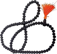 shree jinvar decor Natural Ebony Wood Japa Mala (Karungali Malai) 108+1 Beads Religious Japa Mala Ma