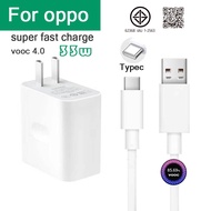 oppo TypeC reno Charging Cable Super Fast Charge 33W Adapter + Charger