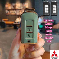 Mitsubishi Xpander/Pajero 2012/Triton 2019/Pajero Sport 2018/Mirage/Attrage/Outlander/ASX New Design 2/3 Buttons TPU Car Remote Key Cover Keychain