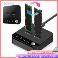ddhihi-my Zunate M.2 NVMe SATA SSD Cloner Dock  20Gbps Dual Bay to USB C Enclosure Duplicator Hard D