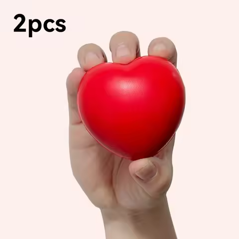 2pcs Heart Shaped Finger Exercise Ball Hand Grip Strengthener Hand Rehabilitation Training Kids Adul