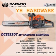 DAEWOO Gasoline Chainsaw 20”Inch 52CC DCS5220T Chainsaw Petrol Mesin Gergaji Dahan Pokok Kayu Pemotong Kayu