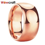 Mens Rose Gold Tungsten 10mm Wedding Ring Fashion Metal Engagement Jewelry Band Domed Comfort Fit