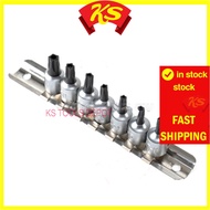 SB Tools 5 Point Star Torx Bit Socket Set (T10~T40)