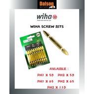 WIHA SCREW BITS (PH1 X 50 , PH2 X 50 , PH1 X 65 , PH2 X 65 , PH2 X 110)