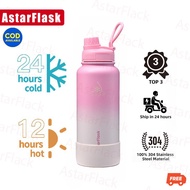 AstarFlask Hydration Tumbler 22oz/32oz/40oz Wide Mouth Sports Wide Lid Double Wall Insulated Vacuum 