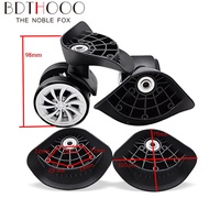 1 Pair/2pcs Swivel Universal Wheel Replacement Luggage Wheels Black Double row Wheels for suitcases 